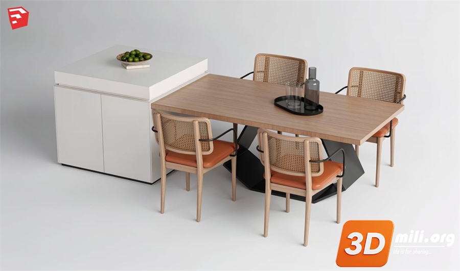 Dining Table Set Skp Files